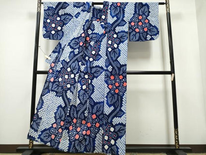 平和屋着物∴夏物 浴衣 有松鳴海絞り 紫陽花 綿 逸品 CAAY4515ng