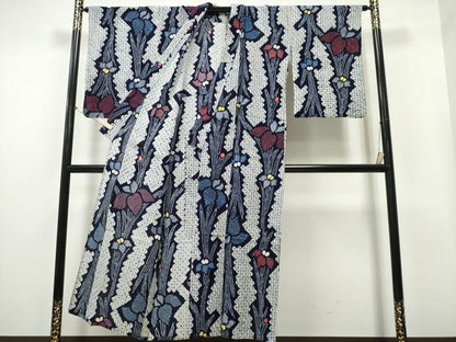 平和屋着物∴夏物 浴衣 有松鳴海絞り 杜若 綿 逸品 CAAY4516ng