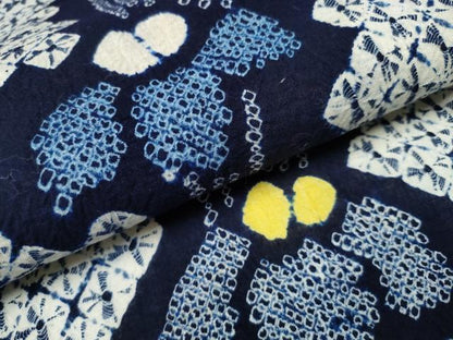 平和屋着物∴夏物 浴衣 有松鳴海絞り 杜若 綿 逸品 CAAY4516ng