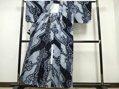 平和屋着物∴夏物 浴衣 有松鳴海絞り 流水枝花文 綿 逸品 CAAY4517ng