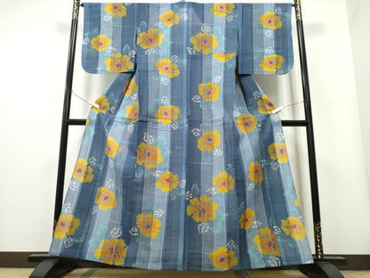 平和屋着物∴夏物 浴衣 絞り 舞花間道 綿 逸品 CAAY4518ng