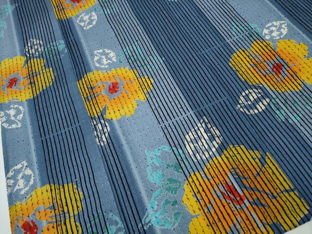 平和屋着物∴夏物 浴衣 絞り 舞花間道 綿 逸品 CAAY4518ng