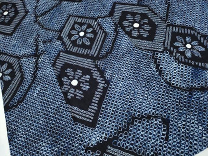 平和屋着物∴夏物 浴衣 有松鳴海絞り 亀甲花文 綿 逸品 CAAY4519ng