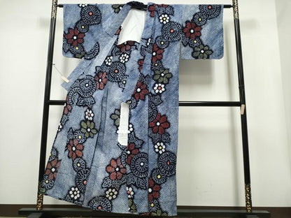 平和屋着物∴夏物 浴衣 有松鳴海絞り 菊尽くし 綿 逸品 CAAY4520ng