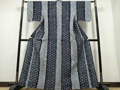 平和屋着物∴夏物 浴衣 有松鳴海絞り 麻の葉間道 綿 逸品 CAAY4522ng