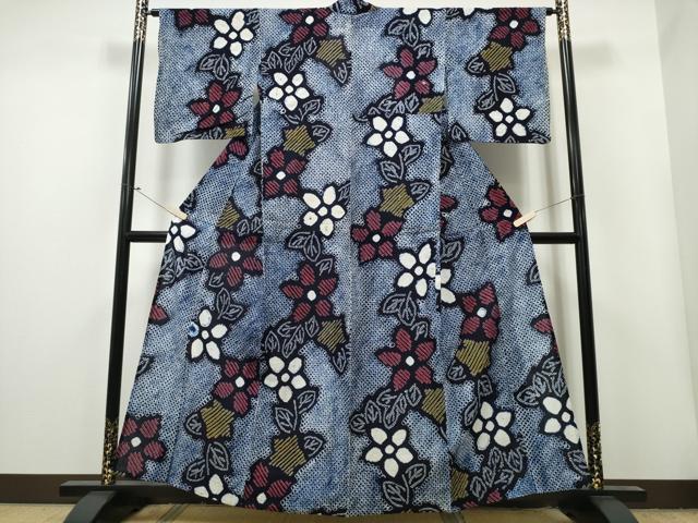 平和屋着物∴夏物 浴衣 有松鳴海絞り 舞花文 綿 逸品 CAAY4524ng