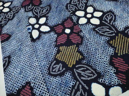 平和屋着物∴夏物 浴衣 有松鳴海絞り 舞花文 綿 逸品 CAAY4524ng