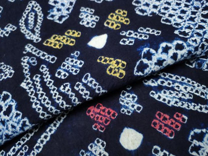 平和屋着物∴夏物 浴衣 有松鳴海絞り 草花文 綿 逸品 CAAY4528ng