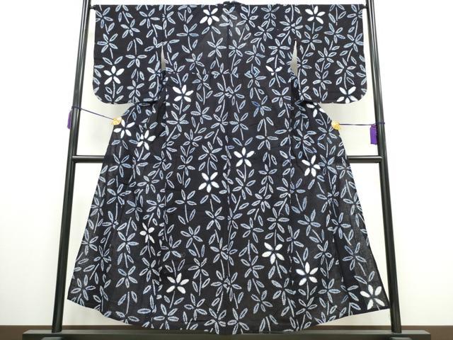 平和屋着物∴夏物 浴衣 有松鳴海絞り 枝葉尽くし 綿 逸品 CAAY4533ng