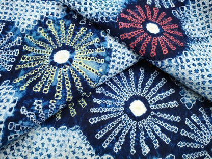 平和屋着物∴夏物 浴衣 有松鳴海絞り 舞菊文 綿 逸品 CAAY4534ng