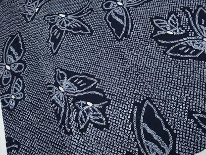平和屋着物∴夏物 浴衣 有松鳴海絞り 舞蝶文 綿 逸品 CAAY4535ng