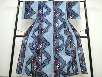 平和屋着物∴夏物 浴衣 有松鳴海絞り 流水舞花間道 綿 逸品 CAAY4537ng
