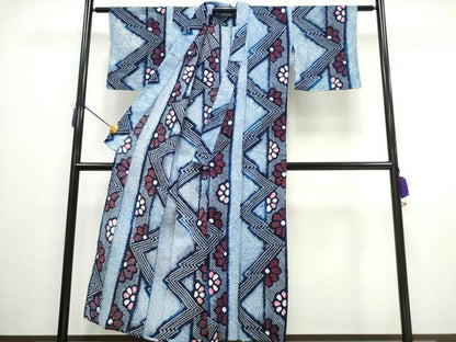平和屋着物∴夏物 浴衣 有松鳴海絞り 流水舞花間道 綿 逸品 CAAY4537ng