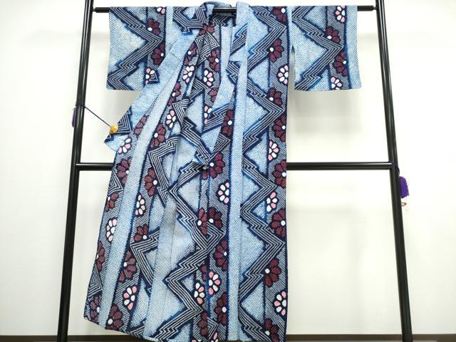 平和屋着物∴夏物 浴衣 有松鳴海絞り 流水舞花間道 綿 逸品 CAAY4537ng