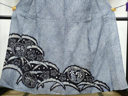 平和屋着物∴夏物　浴衣　訪問着　有松鳴海絞り　雪芝草花文　綿　逸品　CAAY4539ng