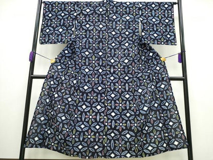 平和屋着物∴夏物 浴衣 有松鳴海絞り 七宝花文 綿 逸品 CAAY4548ng