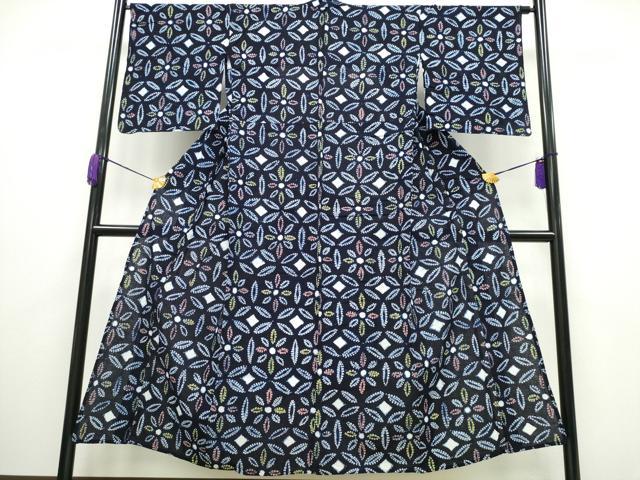 平和屋着物∴夏物 浴衣 有松鳴海絞り 七宝花文 綿 逸品 CAAY4548ng