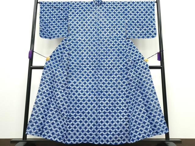 平和屋着物∴夏物 浴衣 有松鳴海絞り 七宝文 綿 逸品 CAAY4549ng