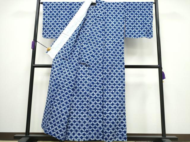 平和屋着物∴夏物 浴衣 有松鳴海絞り 七宝文 綿 逸品 CAAY4549ng