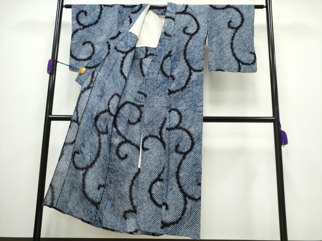 平和屋着物∴夏物 浴衣 有松鳴海絞り 唐草文 綿 逸品 CAAY4551ng