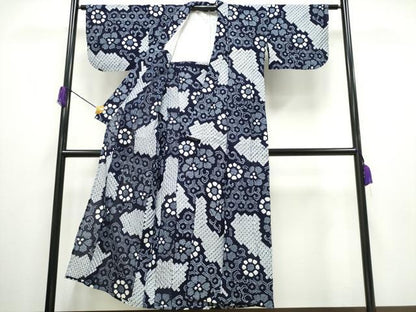 平和屋着物∴夏物 浴衣 有松鳴海絞り 亀甲花唐草文 綿 逸品 CAAY4552ng