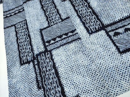 平和屋着物∴夏物 浴衣 有松鳴海絞り 幾何学文様 綿 逸品 CAAY4560ng