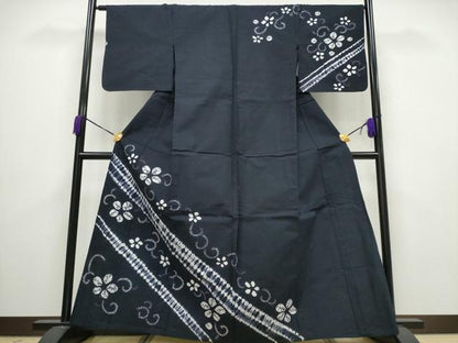 平和屋着物∴夏物 訪問着 浴衣 絞り 花唐草文 綿 逸品 CAAY4562ng