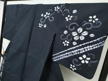 平和屋着物∴夏物 訪問着 浴衣 絞り 花唐草文 綿 逸品 CAAY4562ng
