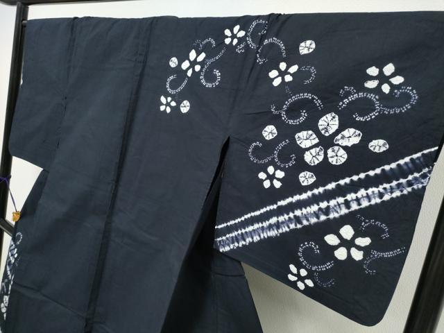 平和屋着物∴夏物 訪問着 浴衣 絞り 花唐草文 綿 逸品 CAAY4562ng