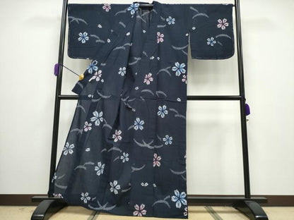 平和屋着物∴夏物 浴衣 有松鳴海絞り 芝草舞桜 綿 逸品 未使用 CAAY4563ng