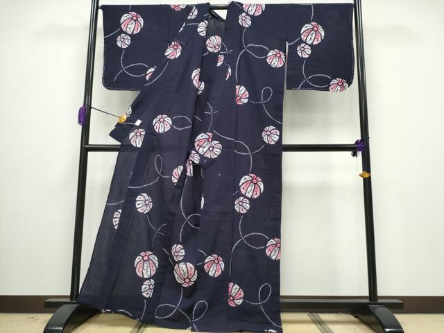 平和屋着物∴夏物 浴衣 有松鳴海絞り 鞠 綿 逸品 未使用 CAAY4564ng