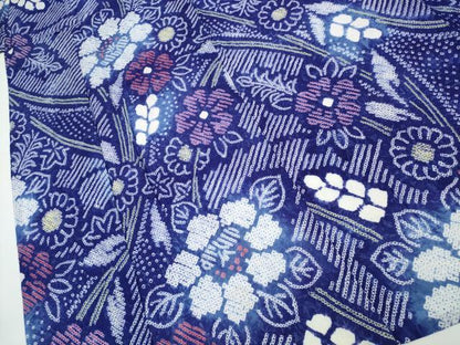 平和屋着物∴夏物 浴衣 有松鳴海絞り 草花尽くし 綿 逸品 CAAY4568ng
