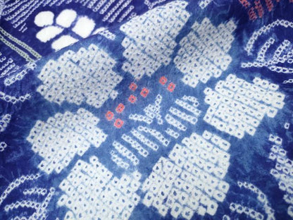 平和屋着物∴夏物 浴衣 有松鳴海絞り 草花尽くし 綿 逸品 CAAY4568ng