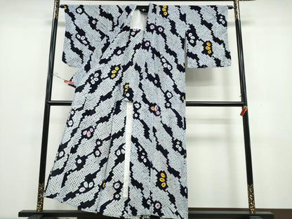 平和屋着物∴夏物 浴衣 有松鳴海絞り 舞葉文 綿 逸品 CAAY4571ng