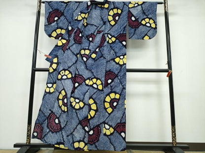 平和屋着物∴夏物 浴衣 有松鳴海絞り 舞花文 綿 逸品 CAAY4575ng