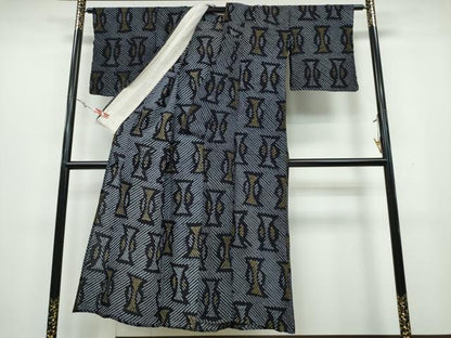 平和屋着物∴夏物 浴衣 有松鳴海絞り 吉祥文 綿 逸品 CAAY4577ng