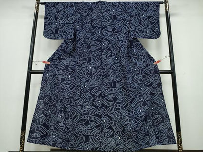 平和屋着物∴夏物 浴衣 有松鳴海絞り 番傘 綿 逸品 CAAY4579ng