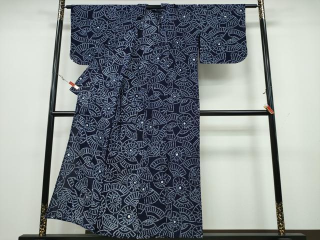 平和屋着物∴夏物 浴衣 有松鳴海絞り 番傘 綿 逸品 CAAY4579ng