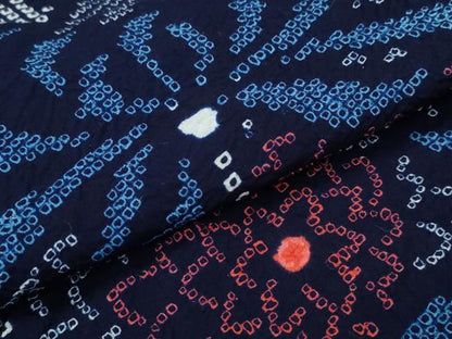 平和屋着物∴夏物 浴衣 有松鳴海絞り 菊文 綿 逸品 CAAY4581ng