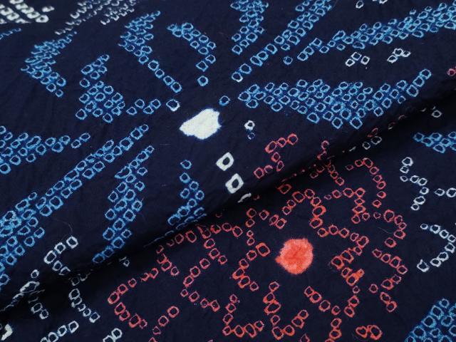 平和屋着物∴夏物 浴衣 有松鳴海絞り 菊文 綿 逸品 CAAY4581ng