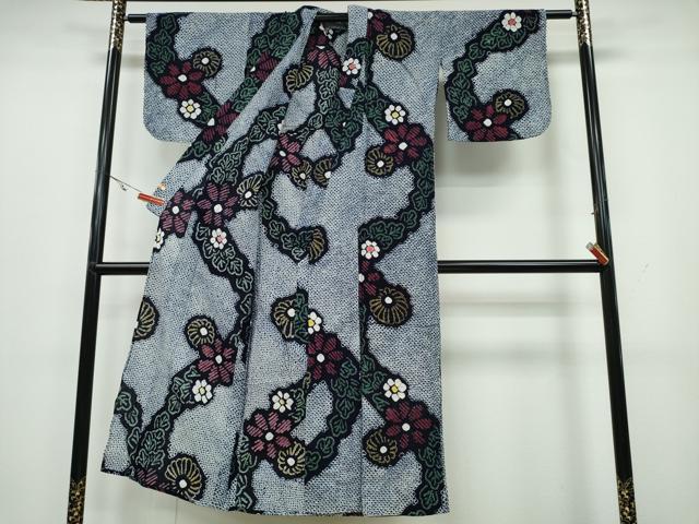 平和屋着物∴夏物 浴衣 有松鳴海絞り 舞菊文 綿 逸品 CAAY4584ng