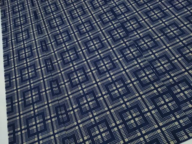 平和屋着物∴夏物 男性 浴衣 幾何学文様 綿 逸品 未使用 CAAY4598ng