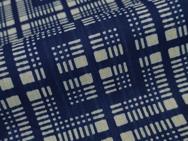 平和屋着物∴夏物 男性 浴衣 幾何学文様 綿 逸品 未使用 CAAY4598ng