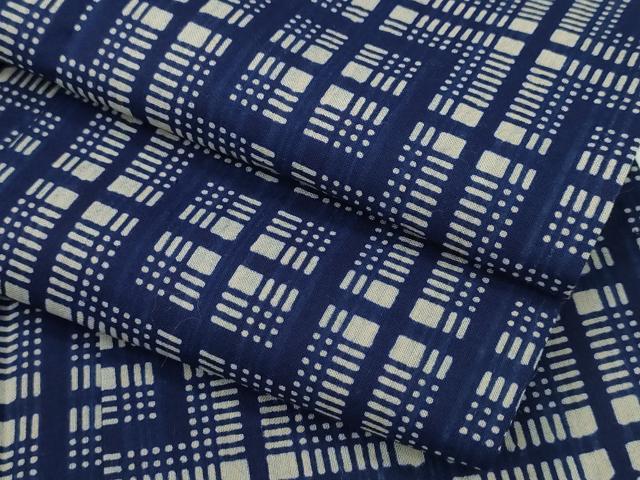平和屋着物∴夏物 男性 浴衣 幾何学文様 綿 逸品 未使用 CAAY4598ng