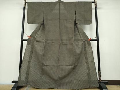 平和屋着物∴夏物 阿波しじら織 浴衣 縞 綿麻 逸品 CAAY4599ng