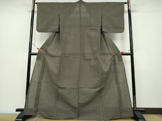 平和屋着物∴夏物 阿波しじら織 浴衣 縞 綿麻 逸品 CAAY4599ng
