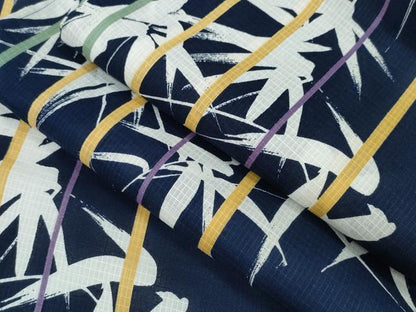 平和屋着物∴夏物　浴衣　綿紅梅　笹竹間道　綿　逸品　CAAY4601ng