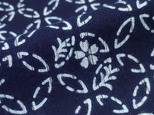 平和屋着物∴夏物 浴衣 縦綿絽 型染め 七宝花文 綿 逸品 CAAY4608ng