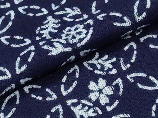 平和屋着物∴夏物 浴衣 縦綿絽 型染め 七宝花文 綿 逸品 CAAY4608ng