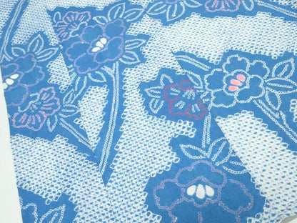 平和屋着物∴夏物 浴衣 有松鳴海絞り 牡丹 綿 逸品 CAAY4620ng